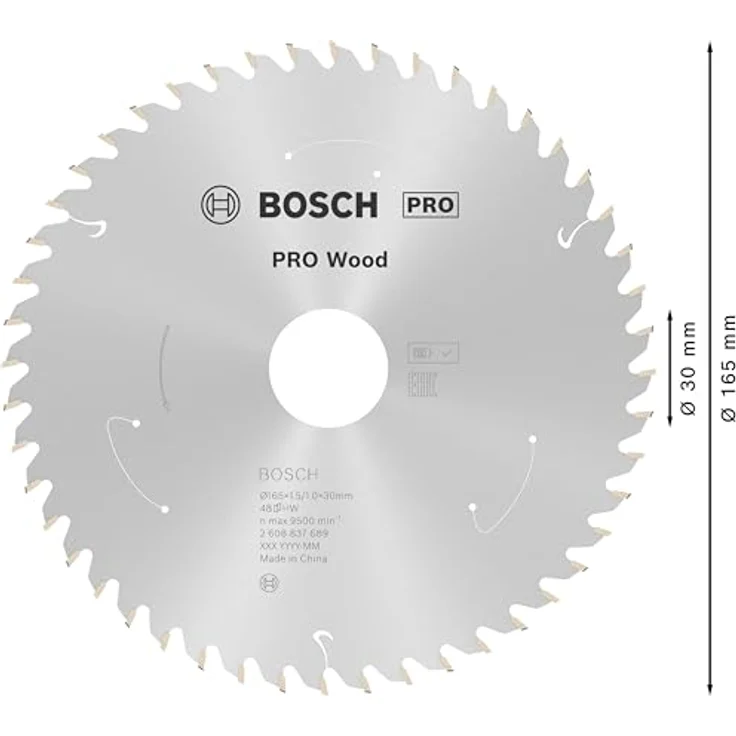 Bosch Professional Kreissägeblatt Standard for Wood (Holz, 165 x 30 x 1,5 mm, 48 Zähne, Zubehör Akku Kreissäge) – Bild 3