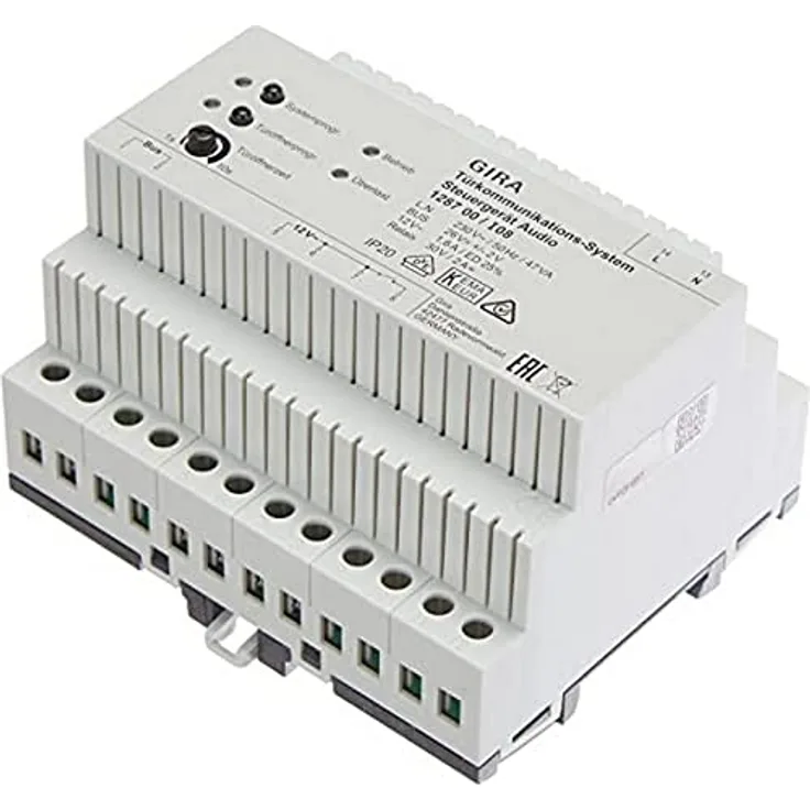 GIRA Steuergerät Türstation 26V DC Bus-System REG, integrierte Türöffnerschaltung für bis zu 70 Teilnehmer, IP20