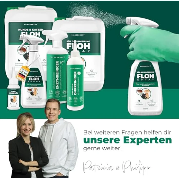 Silberkraft Flohspray für Umgebung, gegen Flöhe, Zecken & Milben, 500 ml, Langzeitschutz, ideal für Textilien, Made in Germany – Bild 8