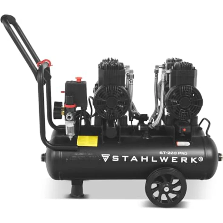 STAHLWERK Kompressor ST-228 Pro, ölfreier Druckluftkompressor mit 8 bar, 22 L Kesselinhalt, 3,54 PS und 410 l/min Durchsatz – Bild 8