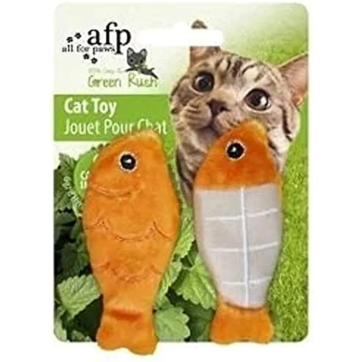 ALL FOR PAWS Green Rush Catch of The Day Katzenminze Spielzeug