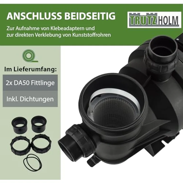 Baumarktplus TRUTZHOLM Schwimmbadpumpe Poolpumpe Swimmingpool 800W 15m³l-h – Bild 6