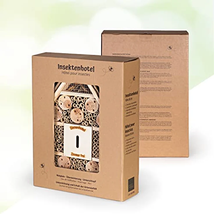 CULT at home Insektenhotel und Nistkasten Höhe 38 cm - Schmetterlingshaus Marienkäferhotel Bienenhotel aus Holz – Bild 2