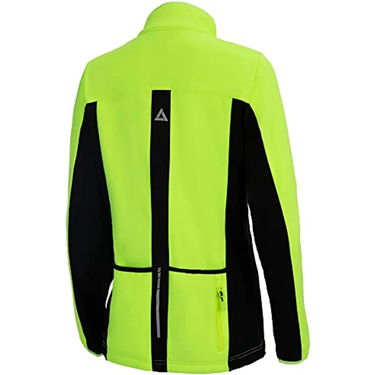 "Airtracks Fahrradjacke Damen Thermo Fahrradjacke Pro Line II (Softshell Radjacke optimal für die kalte Jahreszeit) Herbst - Winter, reflektierend, atmungsaktiv, wasserabweisend - Schwarz" – Bild 2