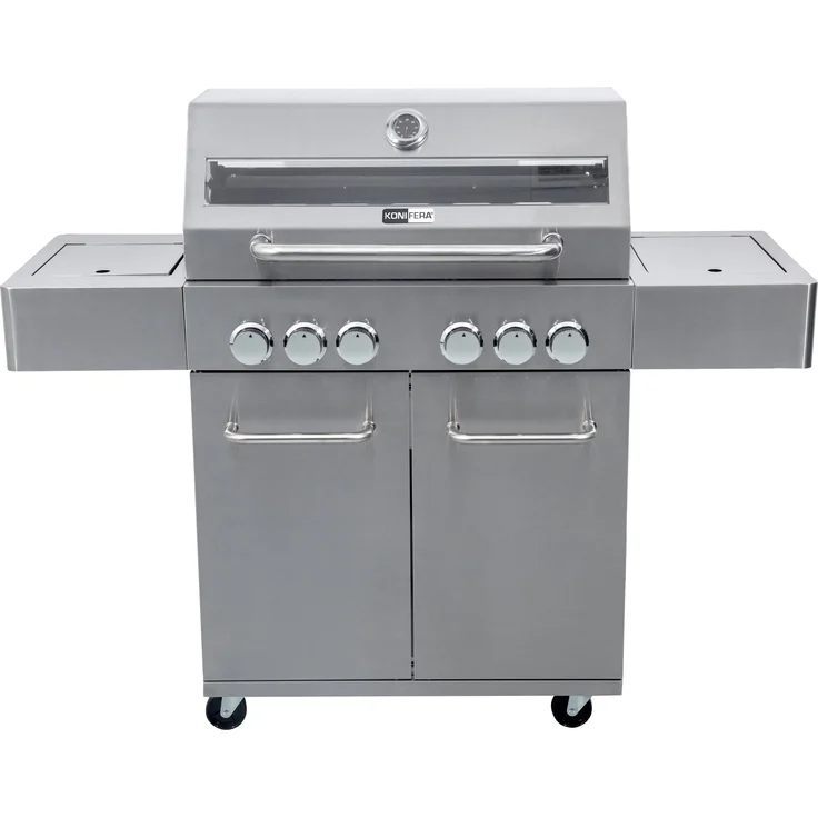 KONIFERA Gasgrill Ancona, mit 4-Brennern, mit Hähnchenspieß, Schutzhülle, BxTxH: 138x54x114 cm – Bild 1