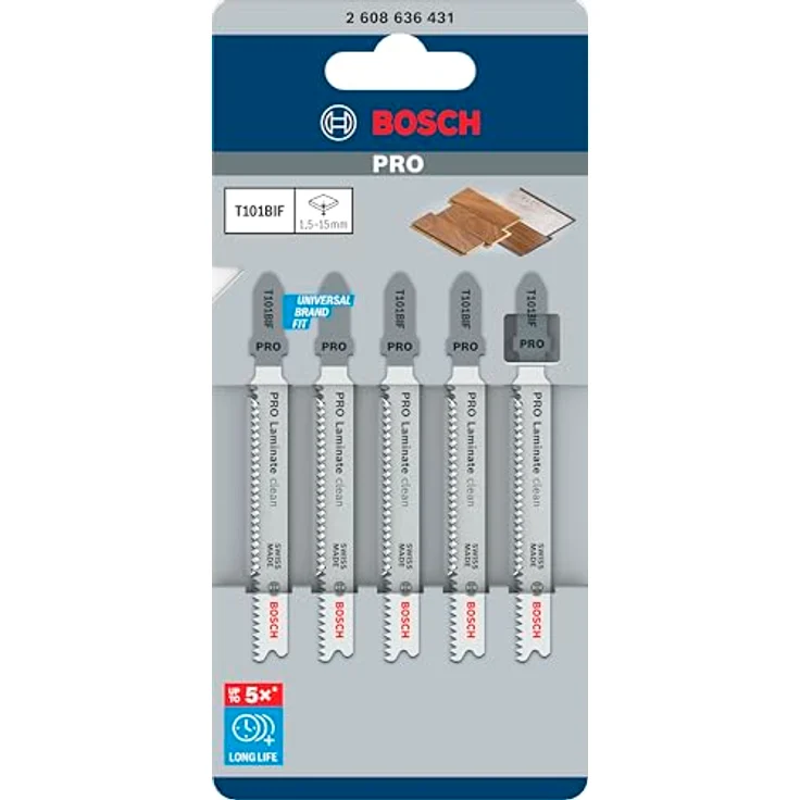 Bosch Professional 2608636431 Stichsägeblatt 5 Stichsägeblätter T 101 BIF – Bild 2