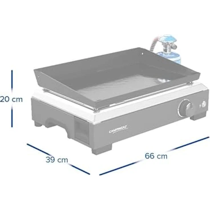 Campingaz Othello 1 CV Gas-Plancha-Grillplatte, 2,8 kW Kochplatte mit emaillierter Stahloberfläche und BlueFlame-Technologie, tragbarer Tischgrill, einfache Reinigung – Bild 3