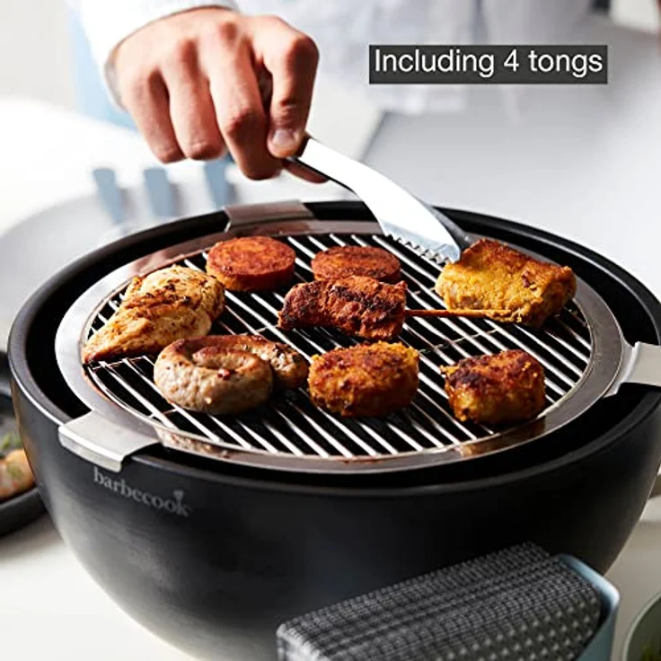 Barbecook Joya Holzkohlegrill Tischgrill geeignet für Balkon als Outdoor Camping-Grill, Schwarz – Bild 5