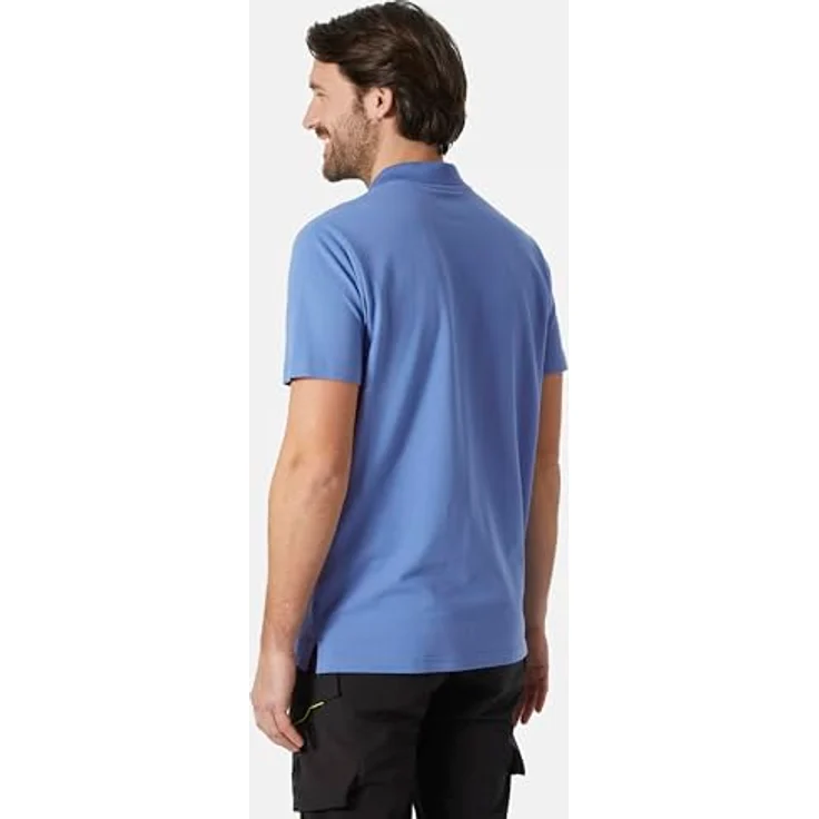 Helly Hansen Classic Polo, Herren-Poloshirt aus 100 % BAUMWOLLE, Kurzarm, blau – Bild 4