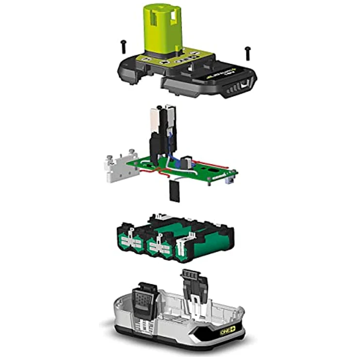 Ryobi 5133002737 RB18L20, 18 V, Hyper Green-Grau, 1x 2.0 Ah - ohne Ladegerät – Bild 3