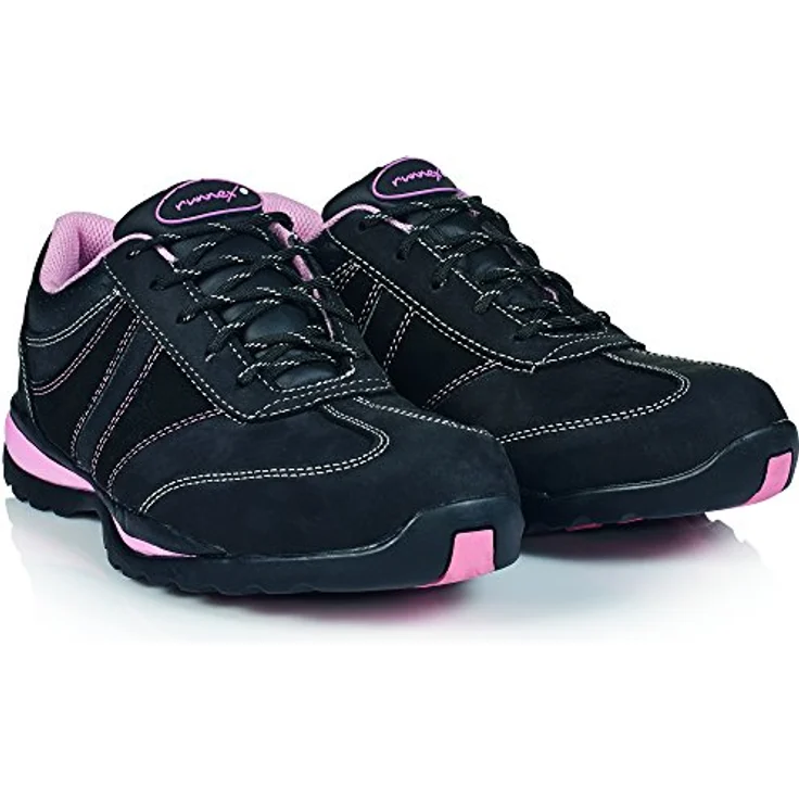 Runnex Damen S2 Sicherheitsschuhe "5280" LadyStar, rutschhemmende Gummilaufsohle, Phylon-Zwischensohle, AIRSTREAM-Funktionsfutter, schwarz/pink, Größe 39 – Bild 7