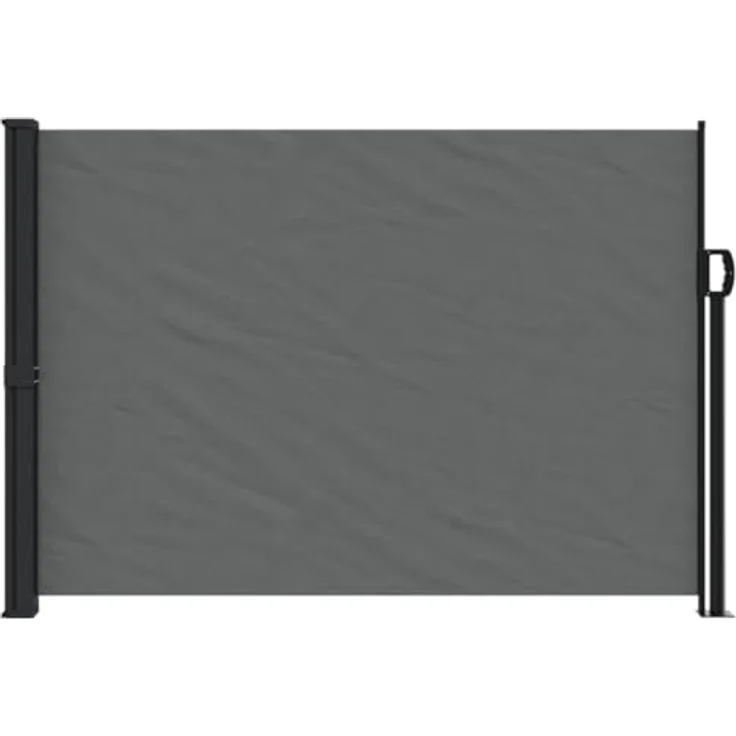vidaXL Seitenmarkise, Wandmarkise mit PU-Beschichtung, Sichtschutz für Balkon Terrasse Garten, Windschutz Markise, Ausziehbar Anthrazit Polyester – Bild 3