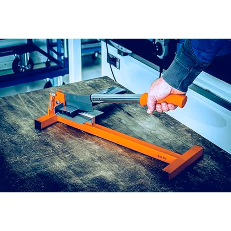 FORMAT Hebelschneider 50.130, Robustes Schneidwerkzeug mit CNC-geschliffener Klinge aus Sonderstahl, pulverbeschichtet, ergonomischer Griff, für staubfreies Schneiden von Holz und Kunststoff – Bild 6