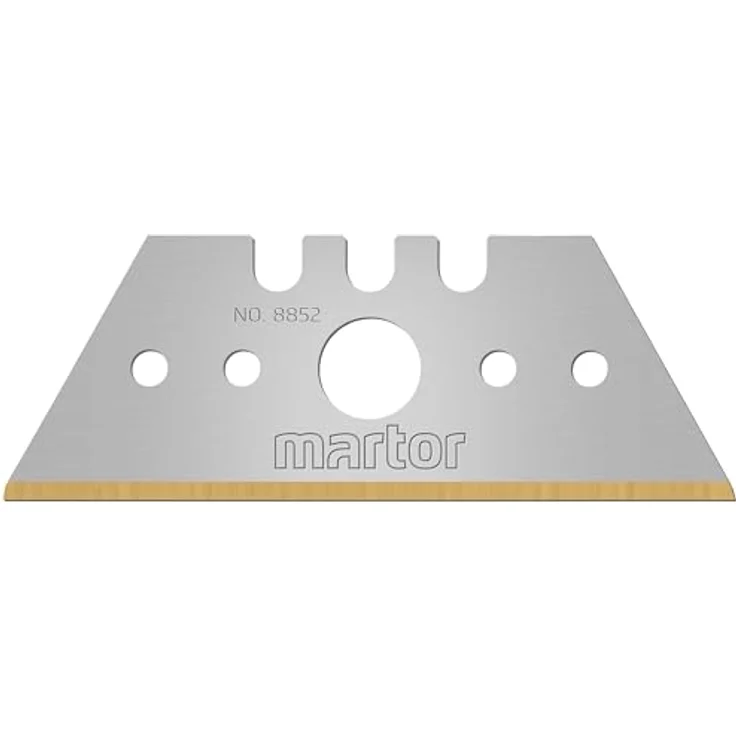 Martor Cuttermesser 8852.70, Trapezklinge Standardschliff, 10 Stück, Stahl mit TiN-Beschichtung – Bild 1