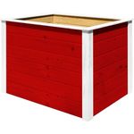 Weka Hochbeet Modular, Element-Hochbeet, 21 mm, rot, 98 x 69 cm, mit Wühlmausschutz