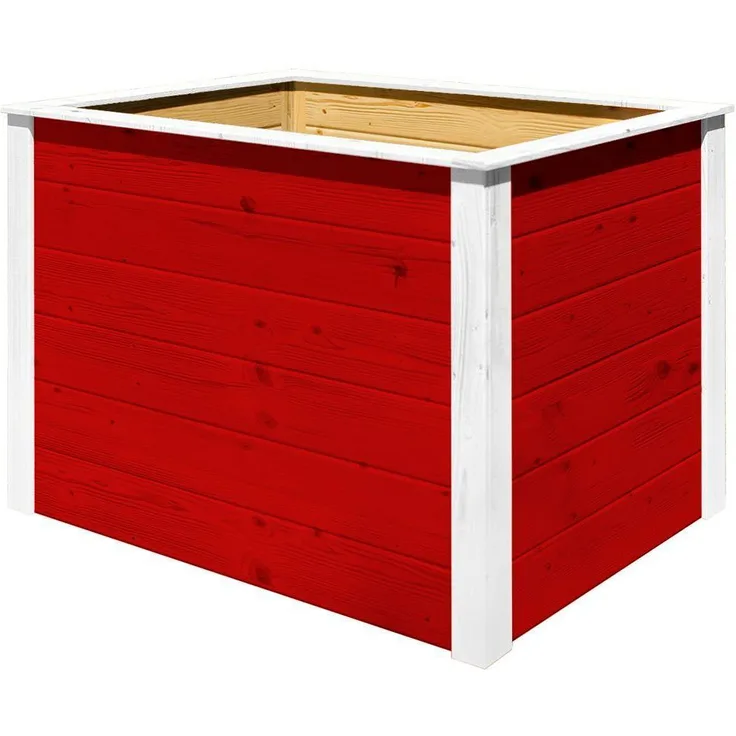 Weka Hochbeet Modular, Element-Hochbeet, 21 mm, rot, 98 x 69 cm, mit Wühlmausschutz