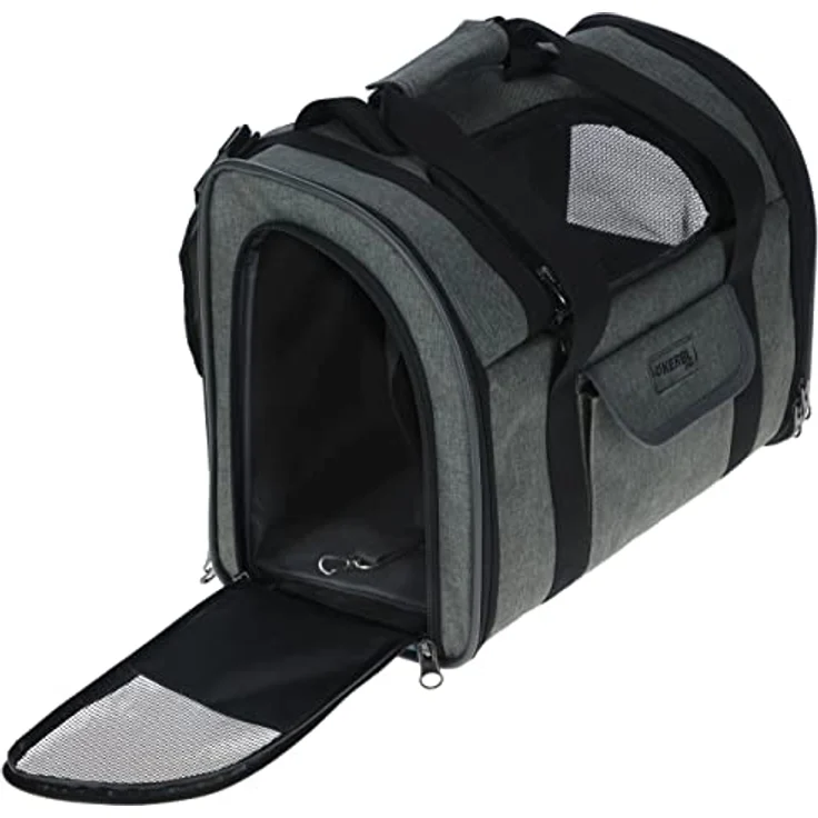 Hunderucksack Vacation 43x24x30cm, grau/blau – Bild 5