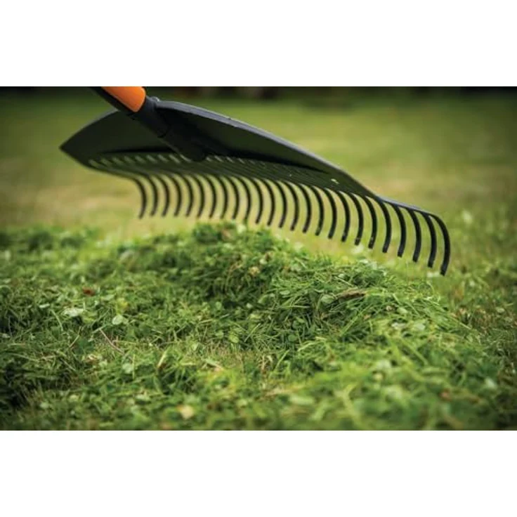 Fiskars Laubbesen, Werkzeugkopf, 25 Zinken, Breite: 50 cm, Kunststoff-Zinken, Schwarz-Orange, QuikFit, 1000642 – Bild 4