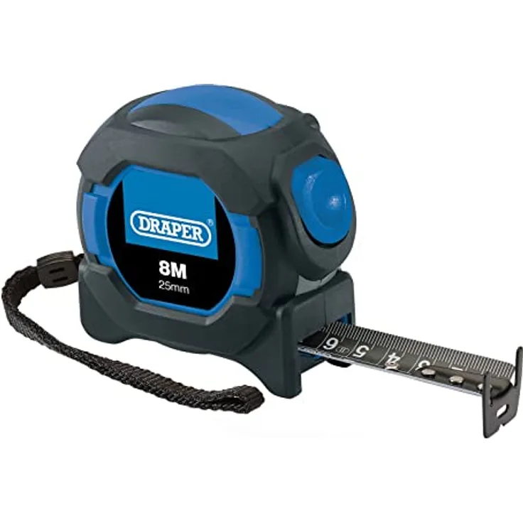 Draper 04771 Maßband mit automatischer Verriegelung, 8 m, 25 mm, Blau und Schwarz, Einheitsgröße