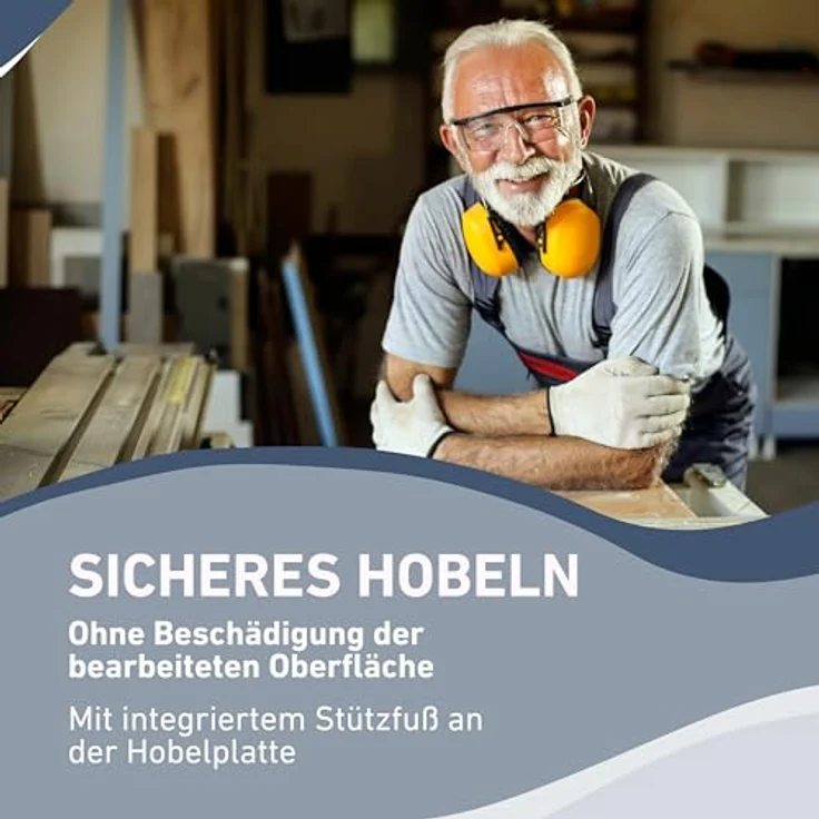 Extol Premium Elektrohobel 1000W I mit 110mm Hobelbreite & bis zu 3mm Spanntiefe, Staubfang und Stützfuß – Bild 4