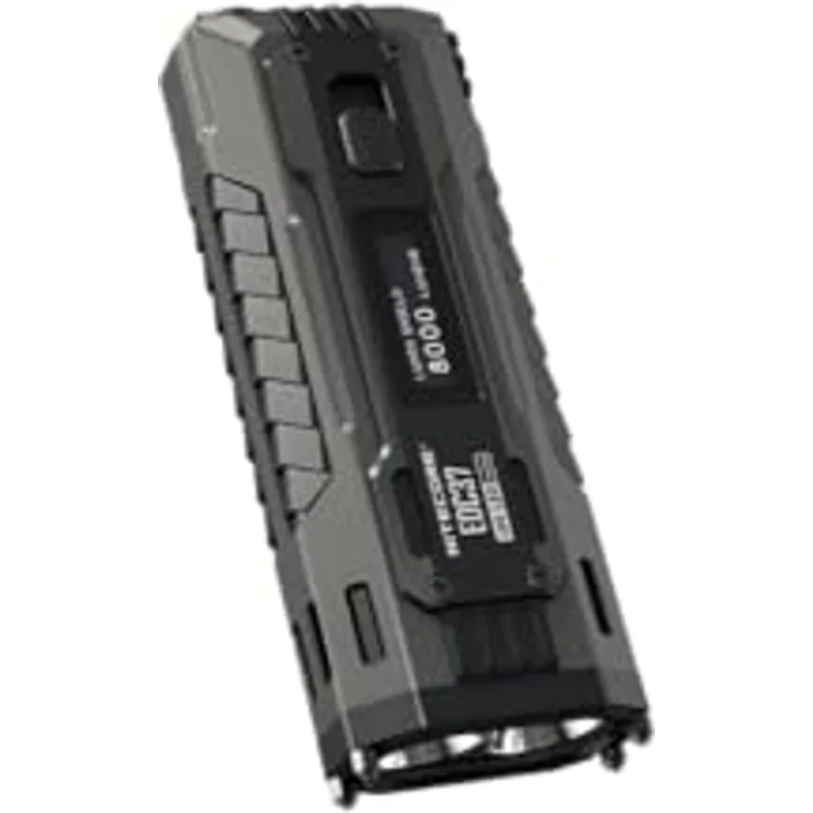 Nitecore EDC37 LED Taschenlampe, 8000 Lumen, USB-C Aufladung, IP54 wasserresistent, integrierter Glasbrecher