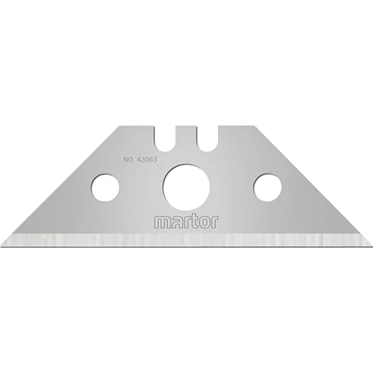 MARTOR Trapezklingen Nr. 42063, 10er Spender, 19 mm, scharf, 2-fach nutzbar, Sicherheitsmesser-Ersatzklingen