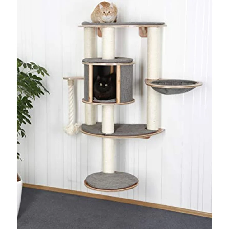 Kerbl 81542 Wandkratzbaum Dolomit Tofana Pro, 112 x 103 cm, grau – Bild 4