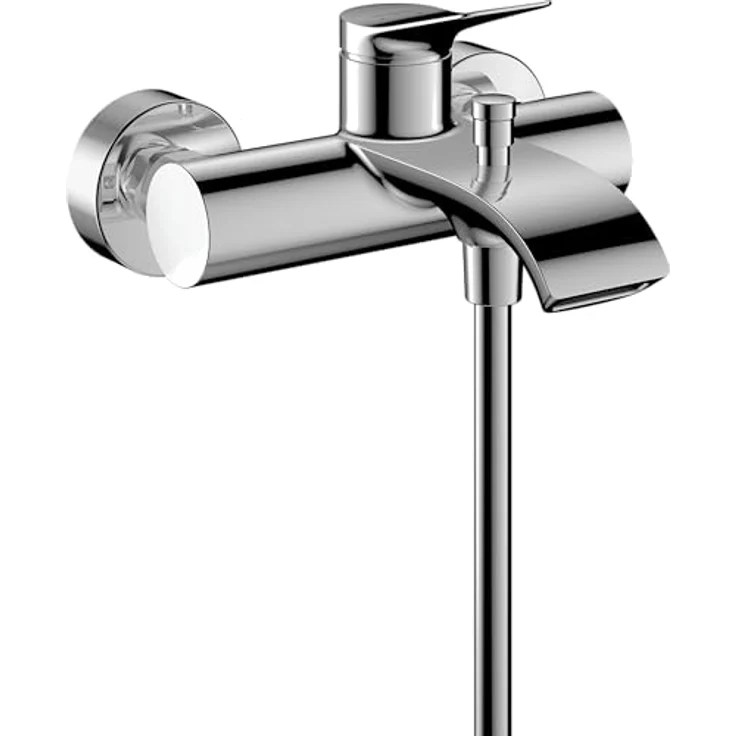 hansgrohe Vivenis Original - Badewannenarmatur Aufputz, Mischbatterie für 2 Verbraucher mit 19,7 cm Auslauf, Einhebelmischer, Chrom, AirPower und WaterfallStream – Bild 1