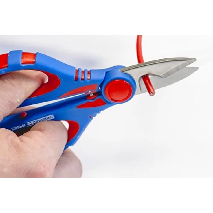 WEICON TOOLS Elektrikerschere XL; Elektriker Schere zum Schneiden, Abisolieren und Crimpen; mit Schutzhülle, von WEICON. – Bild 4