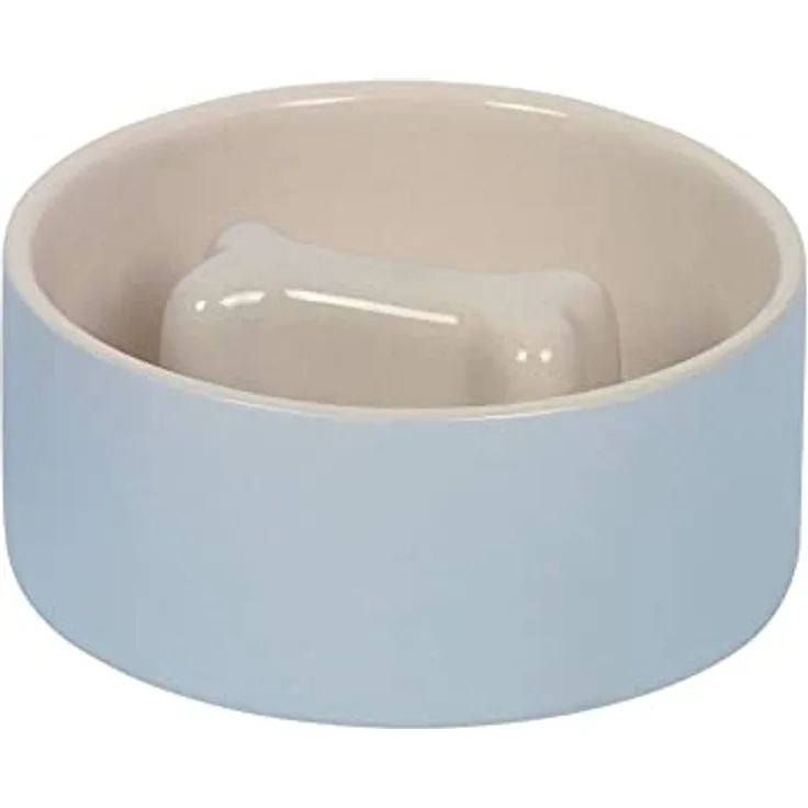 Nobby 82439 Anti-Schlink-Napf Bone grau/Creme; Ø 15 x 6 cm, 0,5 l