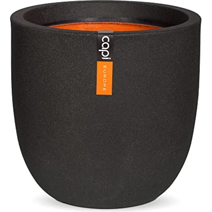 Capi Europe - Blumentopf Kugel Smooth NL - Schwarz - Ø 35 x H 34 - BlumenBlumentopf - ÜberBlumentopf - Blumenkübel - Pflanzenkübel - Für drinnen und draußen - Wetterfest - KBL932 – Bild 1
