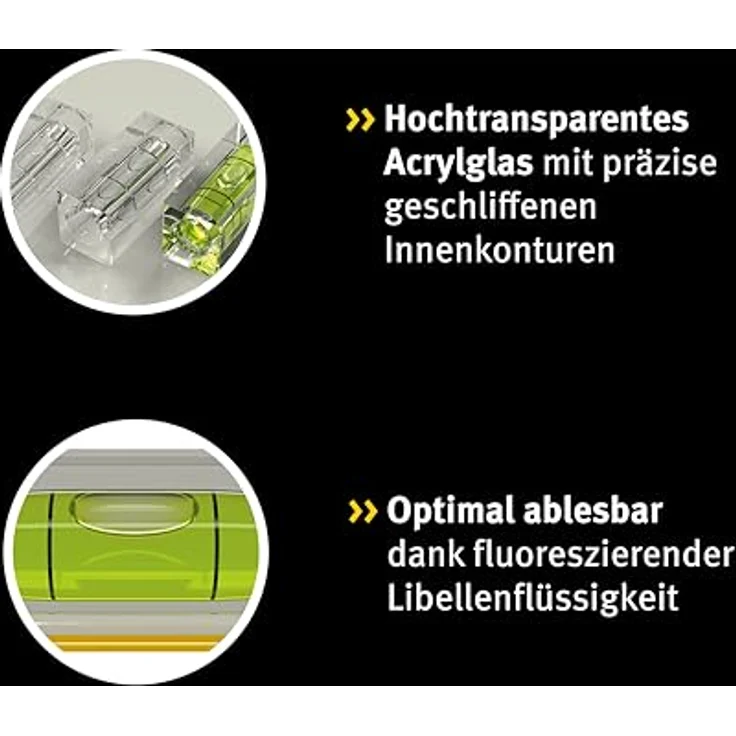 Stabila Wasserwaagen-Set 196-2 Dark Shadow, 2-teilig: 61 cm, 122 cm, Anthrazit-Mattbeschichtung – Bild 5