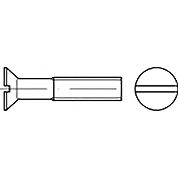 TOOLCRAFT TO-6867072 Undersænkede skruer M8 50 mm Kærv ISO 2009 Stål 200 stk