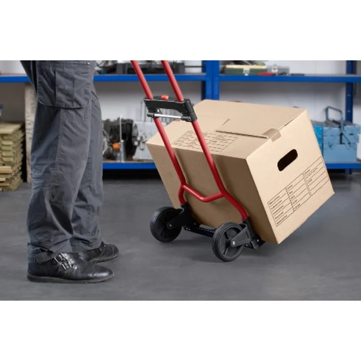 Meister Sackkarre - Klappbar - Bis 70 kg Tragkraft - Höhenverstellbar - Stapelkarre für Getränkekisten - Transportkarre mit höhenverstellbarem Griff - Transporthilfe mit Metallrahmen - 8985760 – Bild 4