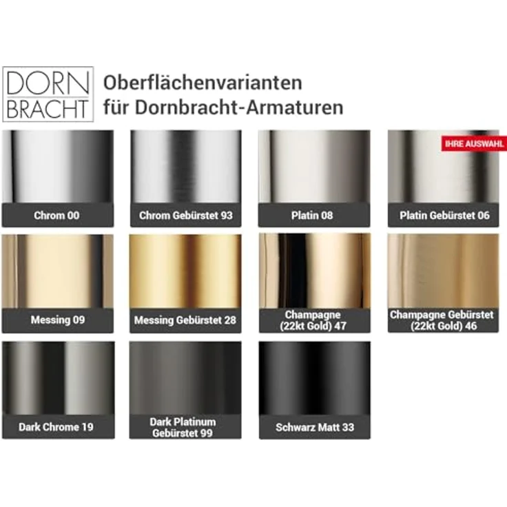Dornbracht Tara Ultra Pull-Down Platin Gebürstet 33 870 875-06 Hochdruckarmatur – Bild 2