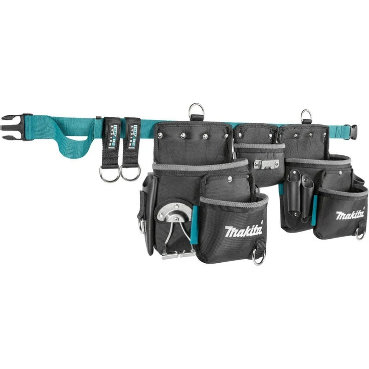 Makita Werkzeugtasche Makita 3-Taschen Hüftgurt-Set 640x145x270 mm 1,34 kg E-15229, Set aus drei Taschen, fünf Fächern, dreißig Halterungen, schwarz