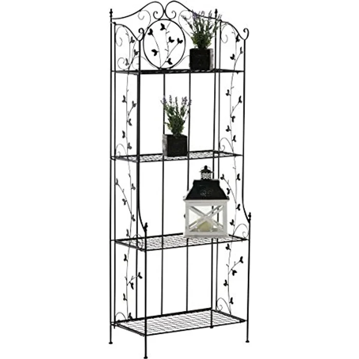 CLP Spalier Standregal Arona - Landhausstil, pulverbeschichtetes Eisen, 158 cm hoch – Bild 2
