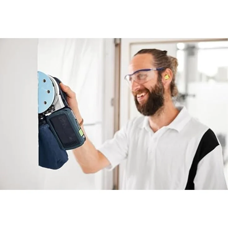 Festool Akku-Exzenterschleifer ETSC 2 125 4,0 I-Plus, mit Lichtring, 2x Akku BP 18 Li 4,0 HPC-ASI im Sysainer SYS 3 M 187, ergonomisch, bürstenloser Motor, Vibrationsschutz – Bild 3