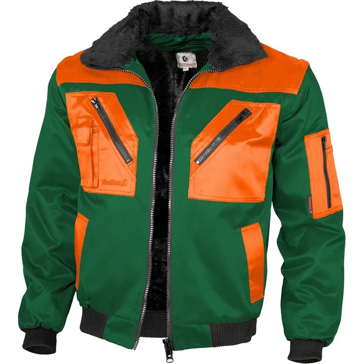 Qualitex Workwear Arbeitsjacke modische 4-in-1 Arbeitsjacke aus Mischgewebe - ideale Übergangsjacke, erhältlich in 2 auffallenden Farbkombinationen