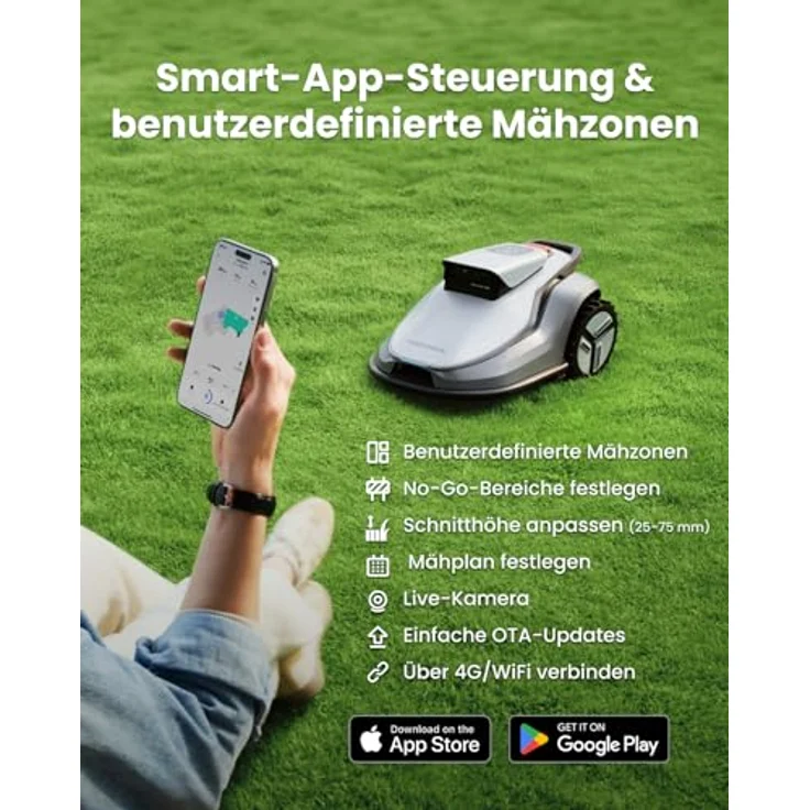 TERRAMOW V600, Mähroboter für Flächen bis 600m² mit TerraVision 2.0 und KI-gestützter Hindernisvermeidung – Bild 6