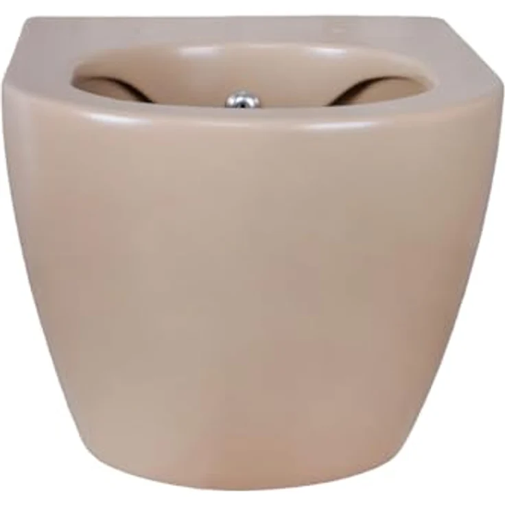 Creavit RimOff Hänge WC, spülrandlos mit Hygiene-Bidetfunktion, Cappuccino matt, 35,5x35x51 cm – Bild 2