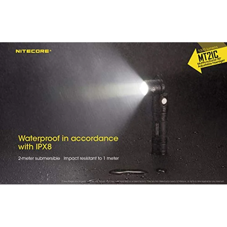 Nitecore MT21C LED-Taschenlampe 90 Grad schwenkbar inklusive Magnet am Lampenschaft – Bild 12
