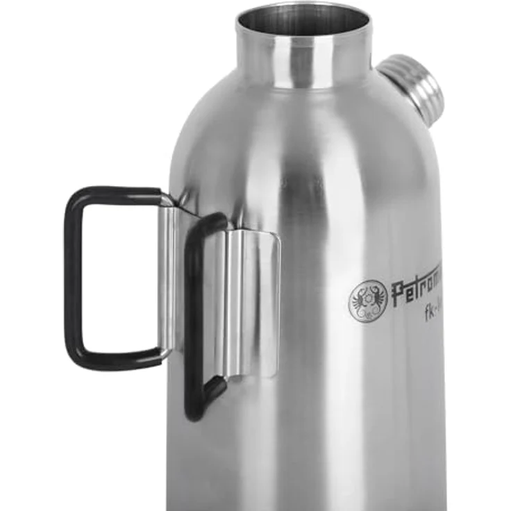 Petromax Feuerkanne Edelstahl 1,5 l, Outdoor-Kocher mit Dampfpfeife und Silikonummantelten Griffen – Bild 3