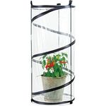 TOPCENT Gewächshaus Pop-Up-Gewächshaus 50 x 110 cm, rund, Mini-Gewächshaus, transparente PE-Folie, Fiberglasgestänge