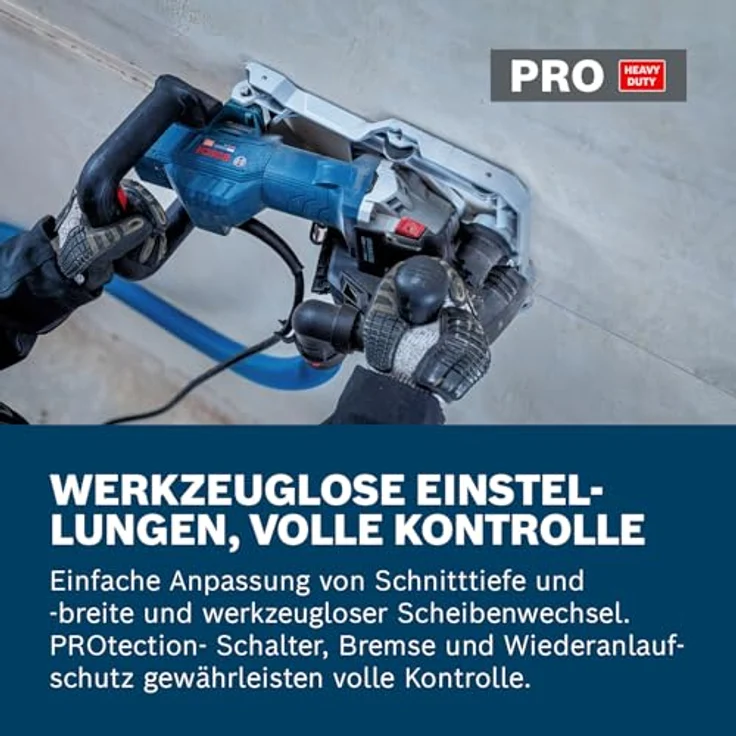 Bosch Professional GNF20-40, Kabelgebundene Mauernutfräse mit 2000-W-Motor, 2x 150mm Diamanttrennscheibe, inkl. L-BOXX – Bild 5