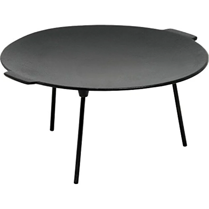BBQ-Toro Gusseisen Grillpfanne mit 3 Beinen | rund | Dutch Oven Ständer | Dreibein Grillplatte (Ø 45 cm) – Bild 1