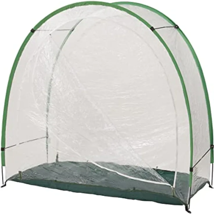 Bio Green Überwinterungszelt/Gewächshaus Arctic | für Balkon und Terrasse | schützt vor Schnee, Regen und widrigem Wetter | UV-beständige Folie | L 186 x B 84 x H 175 cm - Anthrazit