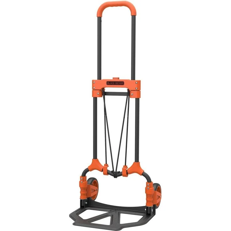 Black + Decker Sackkarre Handwagen faltbar, Transportkarre mit Teleskop-Griff, bis 65 kg, schwarz – Bild 1