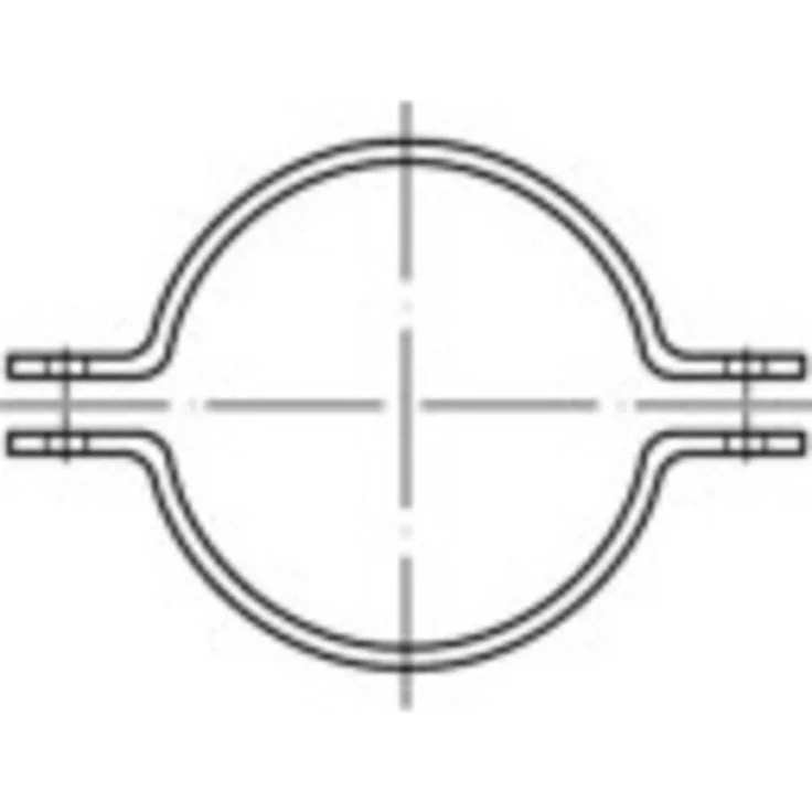 TOOLCRAFT TO-9989847 Rohrschellen-Hälften, 10 Stück Rohrverbinder für Leitungsführung