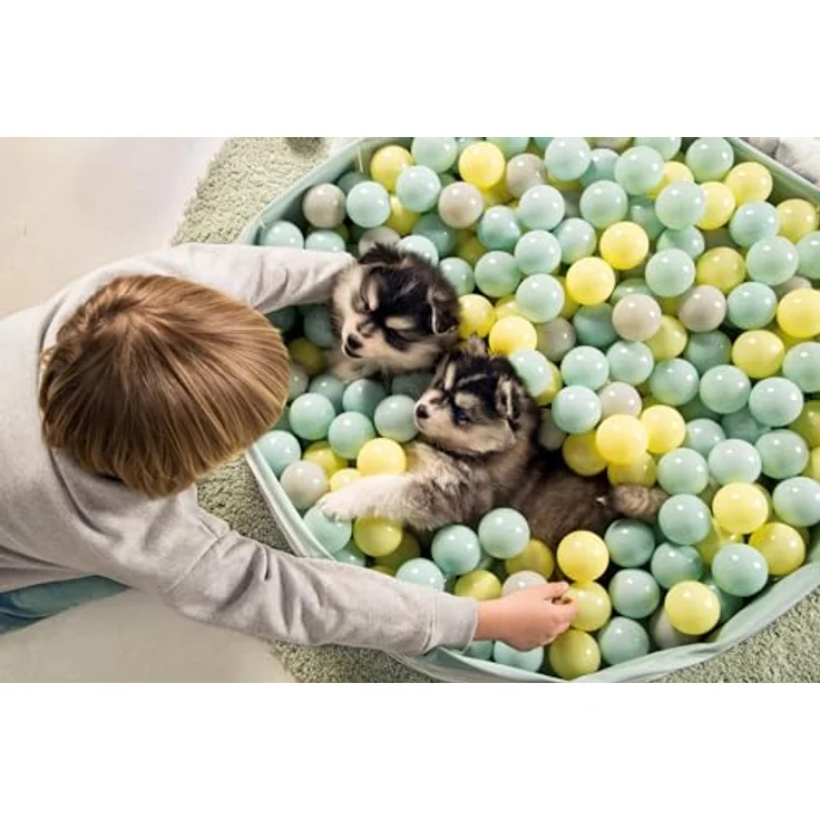 Beeztees Welpe Funchie Bällebad, Hundespielzeug, 80x80x20 cm, stundenlanger Spielspaß – Bild 5